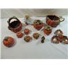 Image 2 : LOT 12 PUMPKIN FALL CERAMIC DECORATIONS BOWLS SHAK