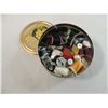 Image 1 : TIN WITH ASSORTED BUTTONS & THREAD