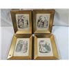 Image 1 : LOT 4 VINTAGE LA MODE ILLUSTREE PRINTS FRAMED