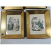 Image 2 : LOT 4 VINTAGE LA MODE ILLUSTREE PRINTS FRAMED
