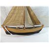 Image 2 : VINTAGE WOODEN SAIL BOAT MODEL