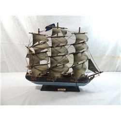 VINTAGE WOODEN SAIL SHIP MODEL