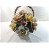 Image 3 : CAPODIMONTE LARGE FLOWER BASKET