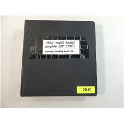 1984 TOPPS BASEBALL CARD SET BINDER