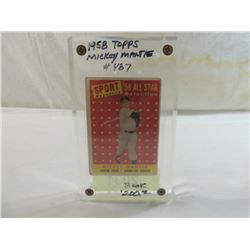 1958 TOPPS MICKEY MANTLE #487 BASEBALL CARD