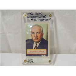 1956 TOPPS WARREN GILES #2 BASEBALL CARD