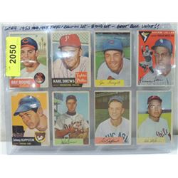 LOT 8 1953 TOPPS BASEBALL CARDS: KLIPPSTEIN, DREWS