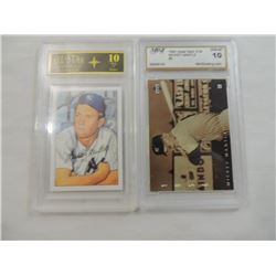 LOT 2 1994 & 1987 MICKEY MANTLE GRADED BASEBALL CA