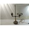 Image 3 : ANTIQUE BRASS AMERICAN STUDENT LAMP