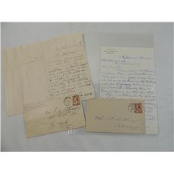 LOT 2 1883-1887 COVERS WITH LETTERHEAD