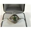 Image 1 : ANTIQUE STERLING & JADE RING