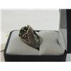 Image 2 : ANTIQUE STERLING & JADE RING