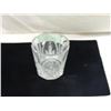 Image 2 : SMALL CUT GLASS OVAL VASE