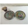 Image 1 : LOT 3 VINTAGE FENTON CARVNIVAL GLASS PLATES & BOWL