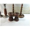 Image 2 : LOT 6 WOODEN DECORATIVE CANDLE STICK HOLDERS