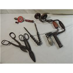 LOT 7 VINTAGE HAND TOOLS & SHEARS