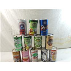 LOT 12 ASSORTED VINTAGE BEER CANS