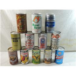 LOT 12 ASSORTED VINTAGE BEER CANS