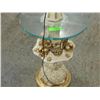 Image 2 : CHERUB FLOOR LAMP WITH GLASS SHELF ARTIST SIGNED
