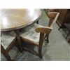 Image 2 : VINTAGE ROUND DINING TABLE & CHAIRS