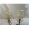 Image 2 : PAIR VINTAGE GLASS TABLE LAMPS