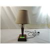 Image 1 : SMALL WOODEN CONTEMPORARY TABLE LAMP