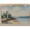 Image 2 : 1924 SEYLLER LIGHTHOUSE WATERCOLOR PAINTING FRAME