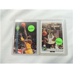 LOT 2 SHAQUILLE ONEAL ROOKIE BASKETBALL CARDS