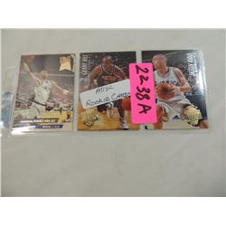 LOT 3 MISC ROOKIE BASKETBALL CARDS STARS HILL, HAR