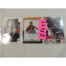 LOT 3 LEBRON JAMES BASKETBALL CARDS