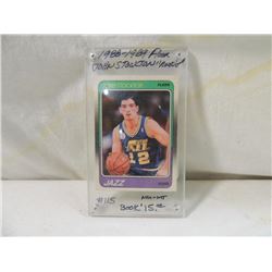 1988-89 FLEER JOHN STOCKTON ROOKIE BASKETBALL CARD