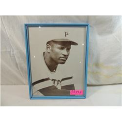 LARGE ROBERTO CLEMENTE PHOTO FRAMED