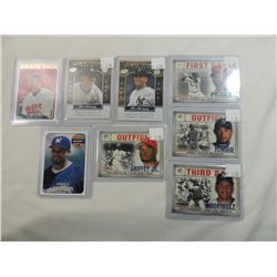 LOT 8 MISC BASEBALL CARDS MATTINGLY, RODRIGUEZ, PU