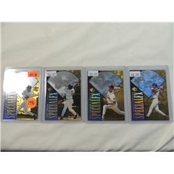 LOT 4 1996 SP HOLOGRAM BASEBALL CARDS BONDS, GWYNN