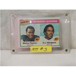 1977 TOPPS WALTER PAYTON & OJ SIMPSON CARD
