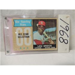 1968 TOPPS LOU BROCK #372 BASEBALL CARD