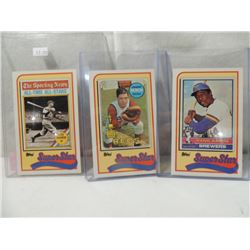 LOT 3 TOPPS SUPER STAR BASEBALL CARDS