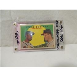 1959 TOPPS FENCE BUSTERS ARRON & MATHEWS #212 CARD