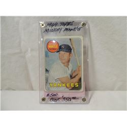 1969 TOPPS MICKEY MANTLE #500 BASEBALL CARD