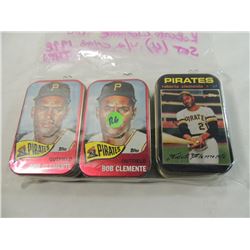 LOT 6 ROBERTO CLEMENTE TINS W/ CARDS