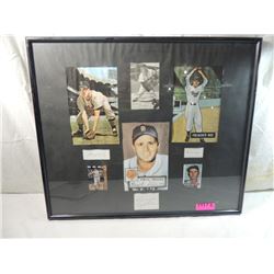 3 CUT SIGNATURES & PHOTOS FRAMED VIRGIL TRUCKS, PE