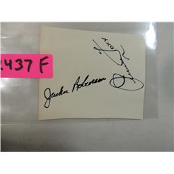 ROBINSON & FOXX CUT SIGNATURE AUTOGRAPH NO COA