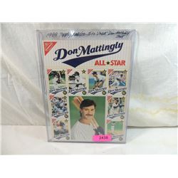1989 TOPPS NIBISCO RITZ UNCUT DON MATTINGLY SHEET