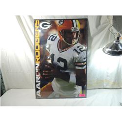 LARGE AARON RODGERS POSTER FRAMED
