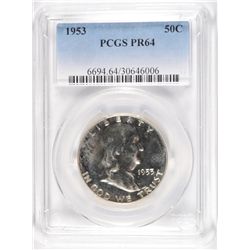 1953 FRANKLIN HALF DOLLAR, PCGS PROOF-64