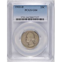 1932-D WASHINGTON QUARTER, PCGS G-04