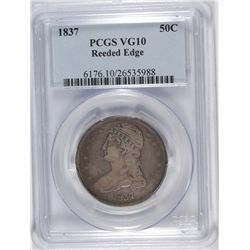 1837 CAPPED BUST HALF DOLLAR, PCGS VG-10