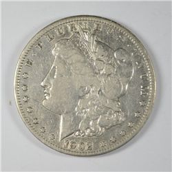 1902-S MORGAN SILVER DOLLAR, VF  SEMI-KEY