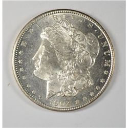 1902-O MORGAN SILVER DOLLAR, MS-63 LOOKS PL