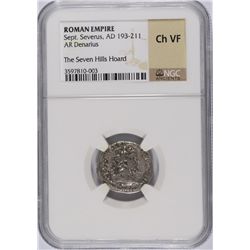 (AD 193-211) ROMAN EMPIRE (AR DENARIUS) NGC CH VF